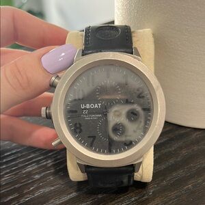 U-Boat Black and Silver Wearable Watch